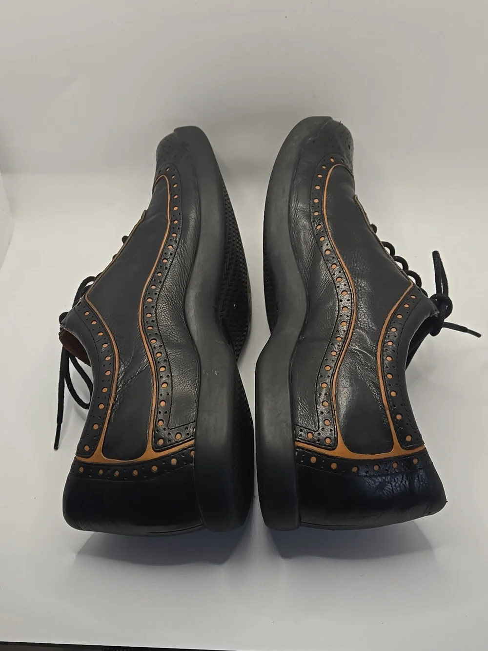 Cole Haan G Series US 9 Black Leather NikeAir Mens Oxfords Sneakers Shoes EUC
